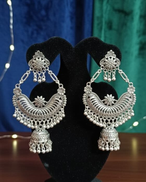 oxidised jhumka